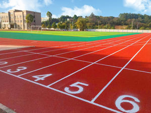 Revêtement de sol sportif INOLP Eco-Safe Piste perméable à l'air respirante pour la course Polyuréthane certifié recyclable à faible émission de COV - Product Image 4