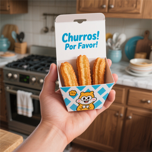 Mini Contenedor de Papel Biodegradable para <span class=keywords><strong>Churros</strong></span>, Caja para Llevar, 100% de Grado Alimenticio - Product Image 3