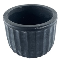 Offre Spéciale : Pots de Fleurs en Ciment Noir et Blanc Imperméables pour Jardin, Balcon, Cactus et Bonsaï