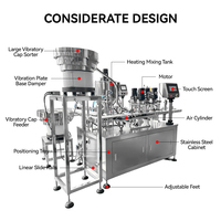 Machine de remplissage et de bouchage automatique monobloc rotative à pompe à piston servo pour crème cosmétique, lotion, liquide et pâte en flacon