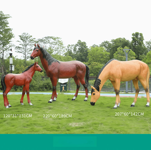 פסל דגם סוס לבן גדול מסיבי זכוכית, קישוט דשא חיצוני לבית - Product Image 6