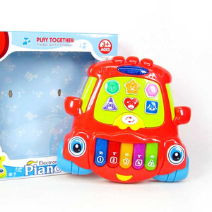 Juguete de Piano Electrónico de Plástico con Forma de Coche de Dibujos Animados, Instrumentos Musicales para Niños Jinming, con Luz y Música - Product Image 3