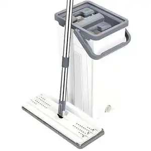 Cubo de fregona con mango retráctil, productos de limpieza con escurridor, color azul, novedad de 2021 - Product Image 1