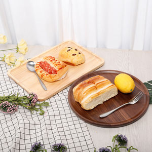 Venta caliente bandeja de fruta de pan de madera bandeja de <span class=keywords><strong>desayuno</strong></span> rectangular múltiple para el hogar protección del medio ambiente taza de té bandeja de madera - Product Image 6