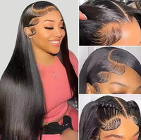 Perruque en cheveux vierges brésiliens, cuticules alignées, 40 pouces, cheveux humains, boucles françaises, pour tressage, achat en ligne Aliexpress