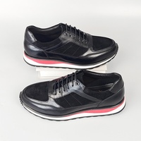 Chaussures décontractées en cuir véritable bleu patiné de qualité supérieure avec inscription gravée au laser - Sneakers personnalisables avec logo - Grande taille