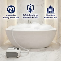 Matelas de bain à bulles portable haute densité 300 jets, masseur de bain à bulles, 6 niveaux d'intensité, hydrothérapie, pliable, étanche, universel pour baignoire