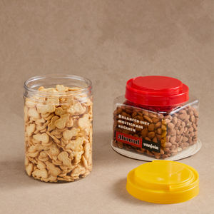 Pot de conservation alimentaire <span class=keywords><strong>à</strong></span> vue dégagée avec couvercle verrouillable, récipient en plastique pour céréales multigrains, amandes, identification facile du contenu - Product Image 3