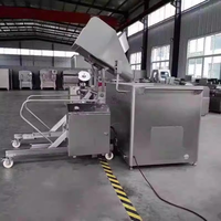 Nouvel élévateur manuel à viande KESSLER en acier inoxydable, système de levage sur chariot, capacité élevée de 3000 kg/h, trémie de 200 L anti-basculement
