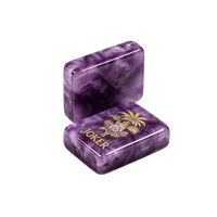 Jeu de Mahjong Thème Football Vert Jade – Plateau de Mahjong en Résine Marbrée Gravée – Tuiles Sportives pour Tournois et Jeu Décontracté
