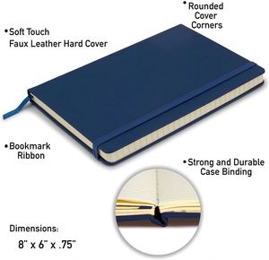 Design Custom Classic Hardcover <b>Notebook</b> A5 PU Leather Hardcover Soft Touch Planner Journal <b>Diary</b> <b>Notebook</b> With Elastic Band - Product Image 5