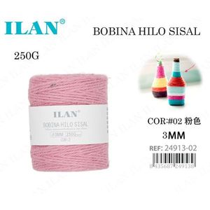 Spago di Sisal Ilan Rosa 3mm 250g per Artigianato e Cucito - Product Image 3