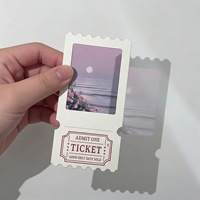 Film transparent réversible pour photos lumineuses et ombreuses, porte-carte PVC personnalisé créatif, carte postale artistique DIY, support cadeau pour voyages et fêtes