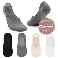 Chaussettes ultra-fines personnalisées avec logo, chaussettes invisibles en coton, chaussettes avec grip en silicone antidérapant, respirantes, pour hommes et femmes, OEM
