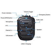 Mikrofon Speaker Nirkabel Tahan Banting Motorola PMMN4127 WM500 untuk Radio Dua Arah Walkie Talkie R7 FKP R7 NKP R7a