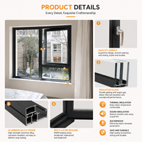Ventanas de Aluminio de Estilo Francés Moderno Personalizables, Aislantes del Calor y del Ruido, con Certificación Energy Star, para Apartamentos