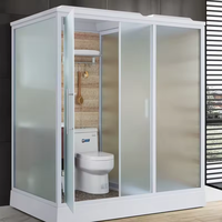 Kit d'unités de salle de bain portables tout-en-un pour l'intérieur et l'extérieur Salle de bain douche et toilette combinées