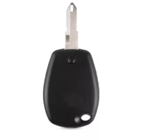 Coque de clé de voiture 2 boutons télécommande ABS Embryo VAC102/HU136T de remplacement avec puce 4A noire OEM pour
