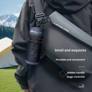 Windproof Mini Travel Folding Umbrella UPF 50+ Small Compact Lightweight Design Fits in Pocket Umbrella for Men - Product Image 2