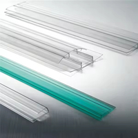 HUASHUAITE 100% Polycarbonate PC Feuille creuse Profilé H et profilé en U et connecteur
