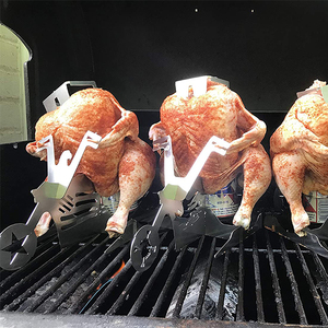 Divertido Soporte para Asar Pollo con Forma de Lata de Cerveza para Motocicleta, Portátil, de Acero Inoxidable Antiadherente para Asar a la Parrilla - Product Image 6