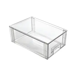 Coffre-fort pour congélateur en plastique transparent empilable tiroir de réfrigérateur boîte de stockage ensemble de conteneurs