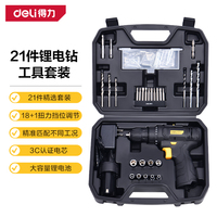 Perceuse électrique au lithium Deli, ensemble d'outils multifonctionnels pour la réparation manuelle quotidienne à domicile, DL1021L