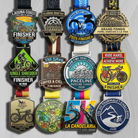Conception d'usine de médaille de cyclisme rotative en alliage de zinc de haute qualité avec ruban et logo personnalisé