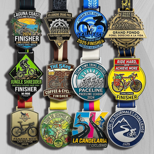 Medaglia in Lega <span class=keywords><strong>di</strong></span> Zinco <span class=keywords><strong>di</strong></span> Alta Qualità con Nastro, Design Personalizzato, Medaglia Rotante per Ciclismo - Product Image 2