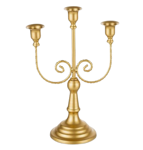 Candelabros de aluminio chapados en oro, diseño creativo, candelabros decorativos hechos a mano, decoración Interior del hogar - Product Image 1