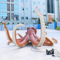 Tamaño gigante Animatronic animales marinos vida pulpo para Oceanario acuario parque marino