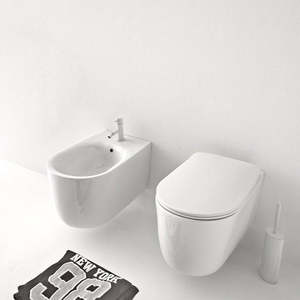 เคราซาน โนลิตา โถชำระล้างแบบแขวนผนัง เซรามิกสีขาวขัดเงา - Product Image 3