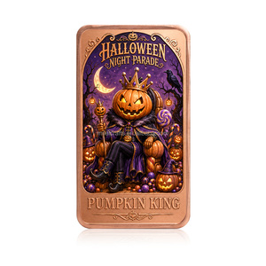 Prix de gros Lingot de cuivre fin .999 de 1 oz, avec impression couleur Anime Halloween, lingot massif, barre métallique de collection - Product Image 1