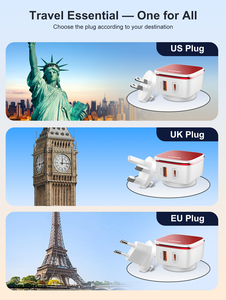 Chargeur de voyage LDNIO A2405C OEM 30W PD PPS avec prises interchangeables EU/UK/US, double sortie, chargeur mural pour ordinateur portable et téléphone portable - Product Image 4