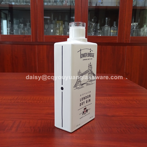 Botella vacía de ginebra pintada de blanco, ginebra <span class=keywords><strong>London</strong></span> Dry al por mayor - Product Image 3