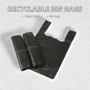 Kangle Wholesale Strong Black Drawstring Garbage Bag Custom Size Heavy Duty Trash Bag <b>Large</b> Rubbish Bag <b>Bin</b> Liners - Product Image 3