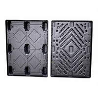 Boîte de palettes en plastique avec manchons en PP nid d'abeille, couvercle de palette en HDPE, pliable et empilable, utilisation automobile
