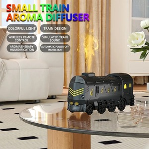 Nuevo Difusor de Aroma Ultrasónico 2024 con Control Remoto, Humidificador con Efecto de Llama, Difusor de Aceites Esenciales con Diseño de Tren - Product Image 1