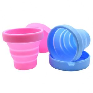 Gobelet pliable en silicone 230 ml sans BPA pour les voyages, le camping, l'école, l'extérieur, tasse portable anti-fuite - Product Image 3