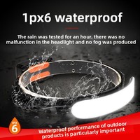 Lampe frontale rechargeable 1500 lumens super lumineuse 230 ° Lampe frontale LED, phares pour adultes, camping, mécaniciens, casque de chantier