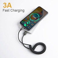 Câble enroulé Type-C CableCreation 5 pieds 60W 3A à charge rapide, cordon rétractable en PVC QC2.0/3.0 pour Android Auto CarPlay iPhone 17/18