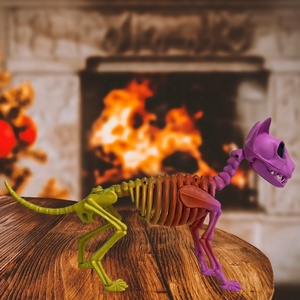 Squelette d'animal effrayant, décoration de jardin pour maison hantée, squelette d'Halloween grandeur nature personnalisé, accessoires animés pour fête de festival - Product Image 4