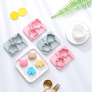 Moule à bâtonnets de fromage en forme d'animaux de dessin animé, en silicone réutilisable sans BPA, pour la fabrication de glaces et de sucettes glacées DIY, démoulage facile, multifonction, fait maison - Product Image 1