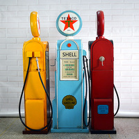 Modelo de Gasolinera Vintage Hecho a Medida, Dispensador de Metal, Accesorios de Fotografía, Decoración de Metal para Bares y Cafeterías