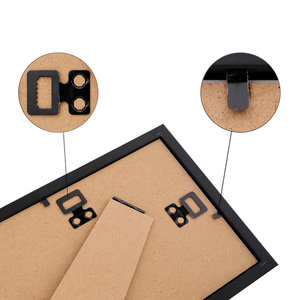 HOMCO 8.5 X 11 Black Picture <strong>Frame</strong> Set of 6 , Display Pictures 6x8 with Mat or 8.5 X 11 Without Mat <strong>Photo</strong> <strong>Frames</strong> for Wall Decor - Product Image 5