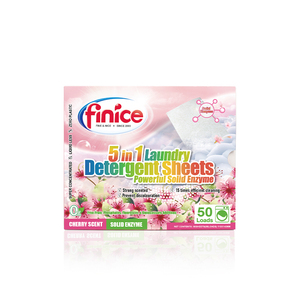 Bandes de <span class=keywords><strong>lessive</strong></span> Finice Good Smell Feuilles de détergent à <span class=keywords><strong>lessive</strong></span> au parfum de fleurs de cerisier avec anzyme active solide - Product Image 1