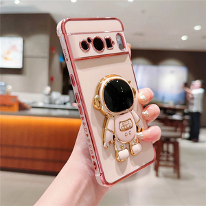 Funda de teléfono con soporte de astronauta 3D para <span class=keywords><strong>Google</strong></span> Pixel 8 Pro Pixel 7A, protección de cámara, cubierta suave de corazón de amor lateral - Product Image 5