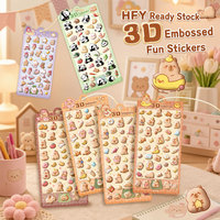 Autocollants en relief 3D Capybara, autocollants décoratifs mignons à faire soi-même, cadeaux pour enfants, en stock, livraison rapide
