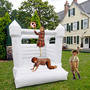 Yuedong 8ft Blanc Gonflable Saut Rebond Maison Partie <span class=keywords><strong>Château</strong></span> Parc Pvc Videur Rebondissant <span class=keywords><strong>Location</strong></span> De <span class=keywords><strong>Mariage</strong></span> - Product Image 1