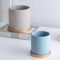 Custom Pot bunga keramik Modern, Pot penanam dekorasi rumah luar ruangan dalam ruangan gaya INS Nordic